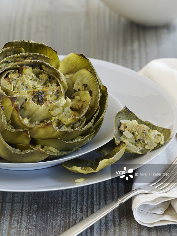 牡蛎酿朝鲜蓟图片素材