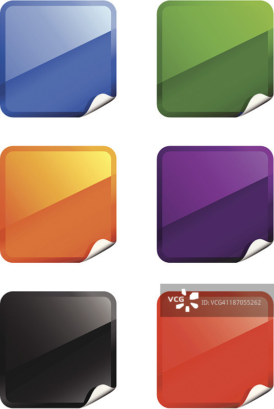 彩色贴纸图片素材