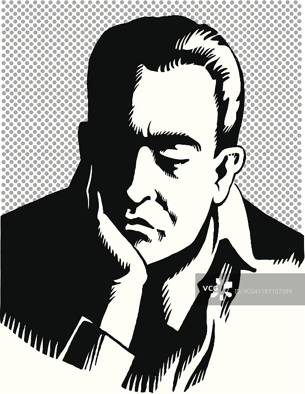 有烦恼的男人图片素材