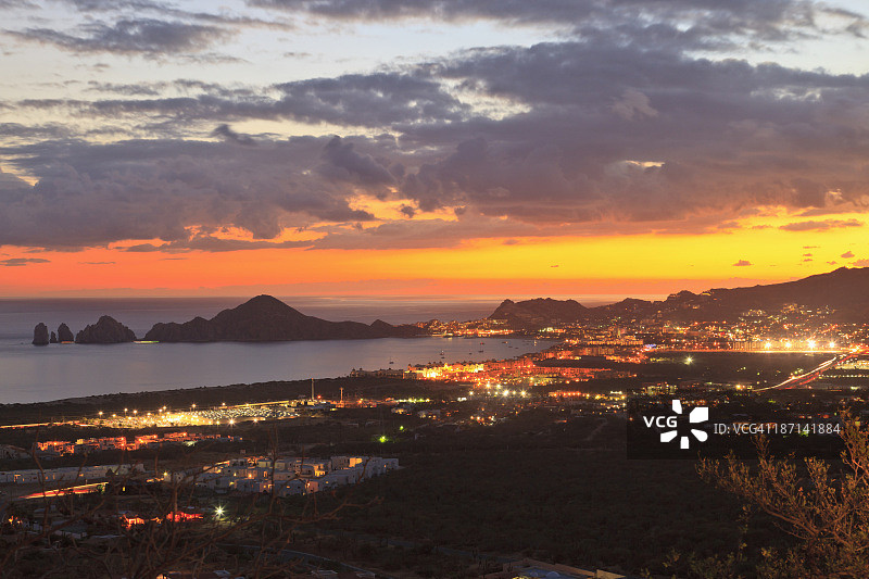 卡波圣卢卡斯和下加利福尼亚半岛顶端景观图片素材