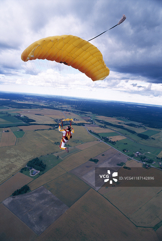 跳伞者，瑞典格吕特乔姆图片素材