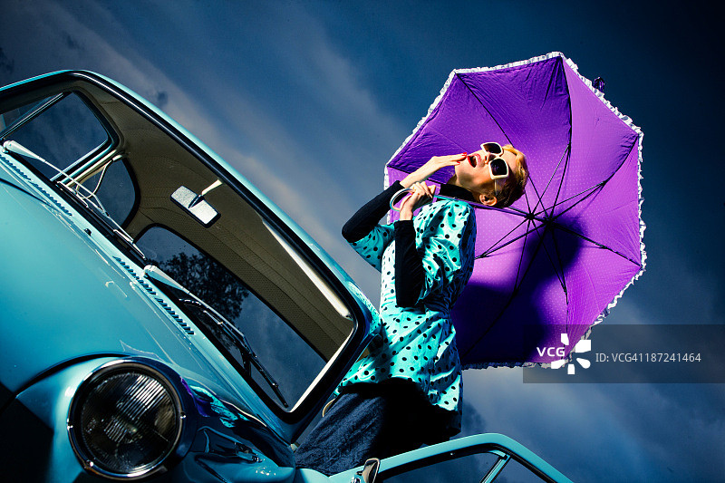 复古风女人画像图片素材