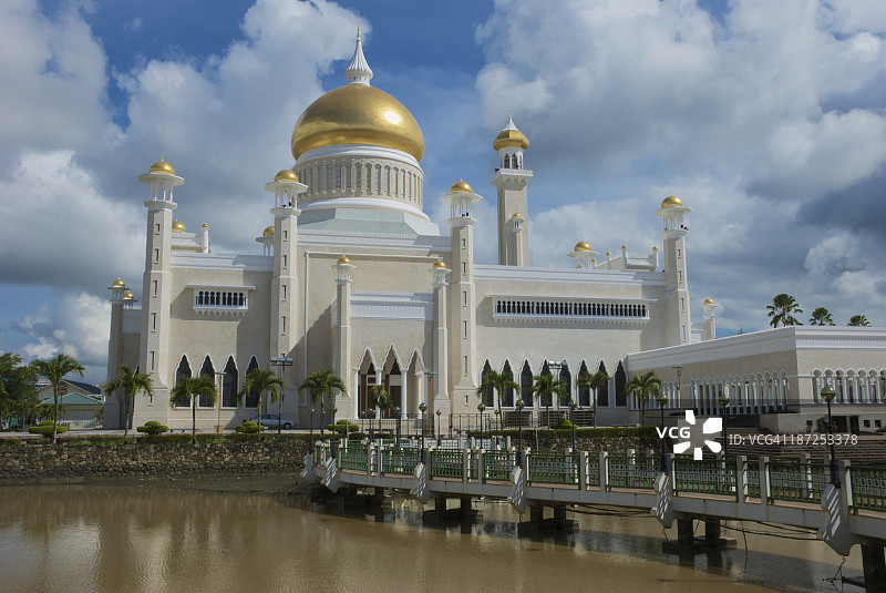 奥马尔·阿里·赛义夫丁清真寺图片素材