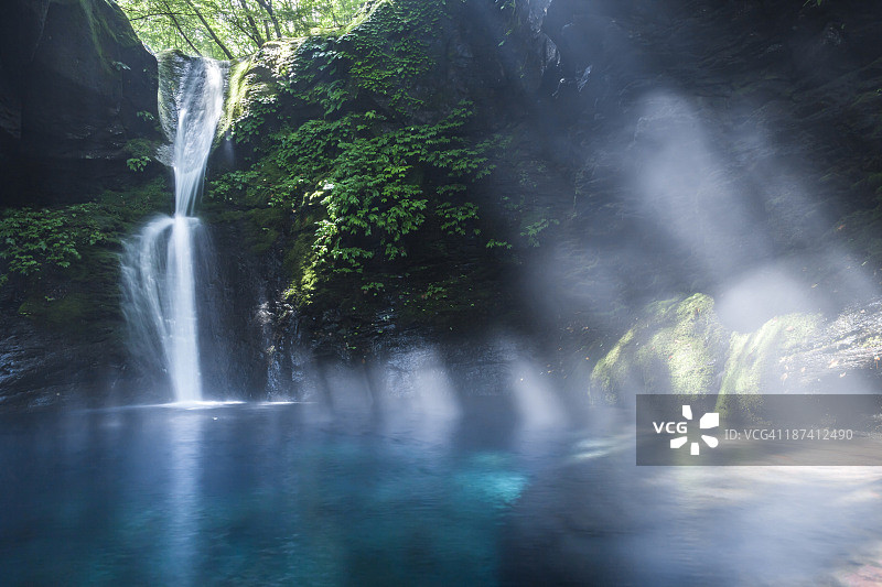 大白泽瀑布之夏图片素材