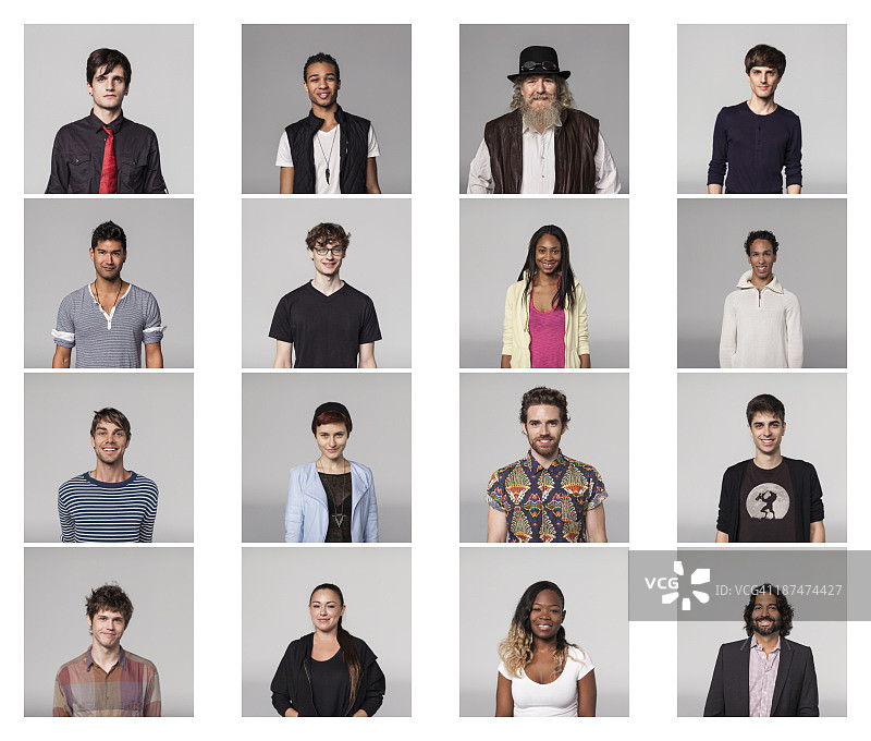 一群人的肖像图片素材