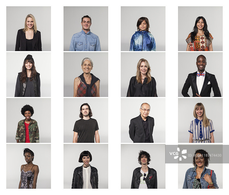 一群人的肖像图片素材