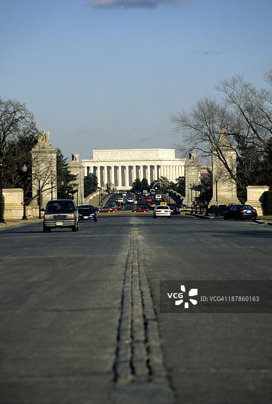 林肯纪念堂和纪念桥图片素材