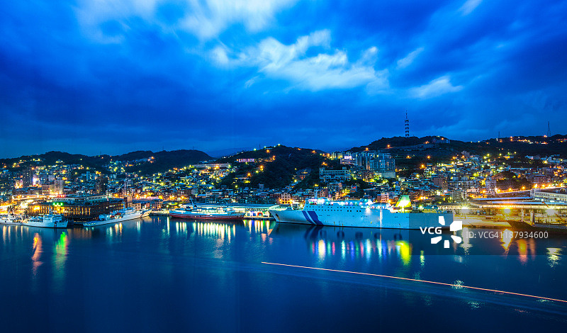 基隆港夜景图片素材