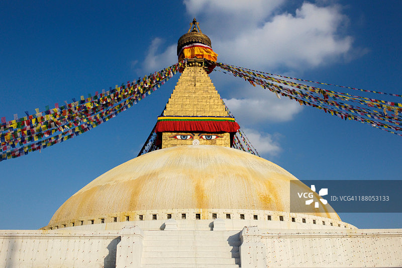 尼泊尔加德满都博达哈大佛塔图片素材