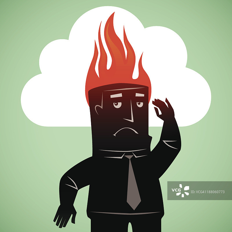 头部火焰图片素材