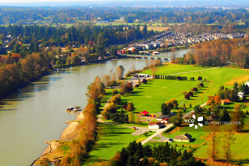 弗雷泽河谷鸟瞰图图片素材