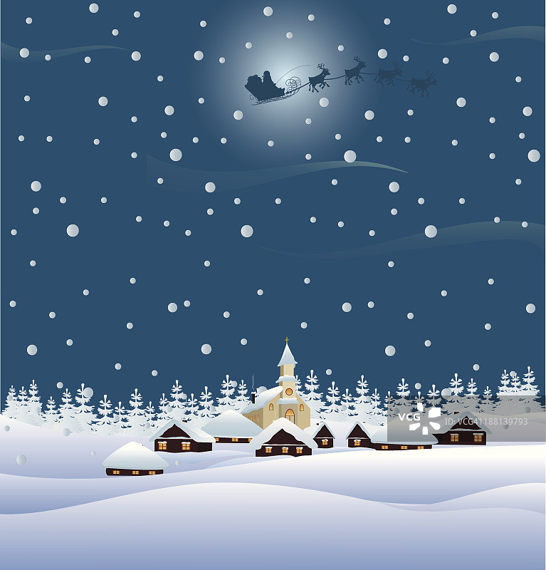 圣诞村图片素材