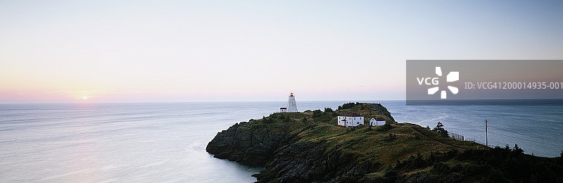 加拿大的新不伦瑞克省大马南岛燕尾灯塔图片素材