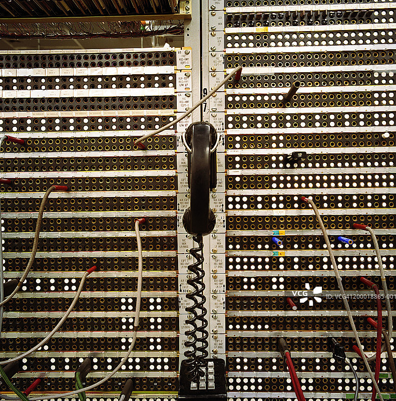 电话交换机特写图片素材