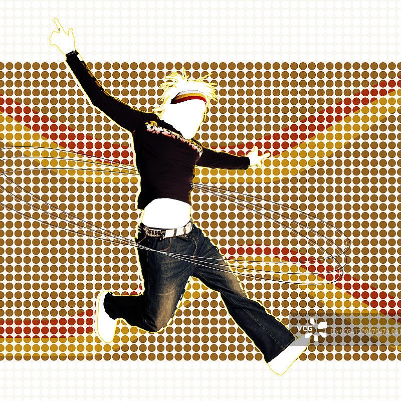 年轻男人跳圈图片素材