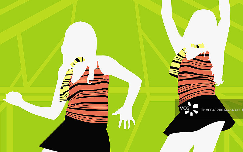 年轻女人跳舞图片素材