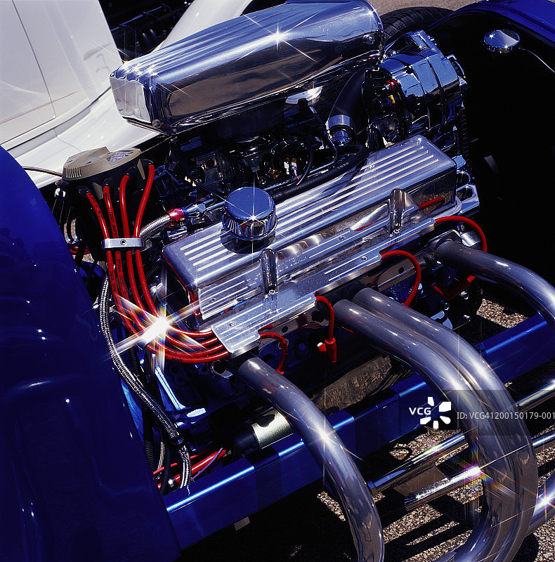 改装车发动机特写图片素材