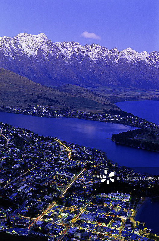 新西兰南岛皇后镇卓越山冬季景色图片素材