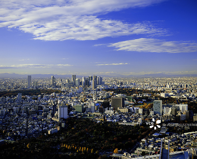 2004年2月日本东京港区和新宿区城市景观图片素材