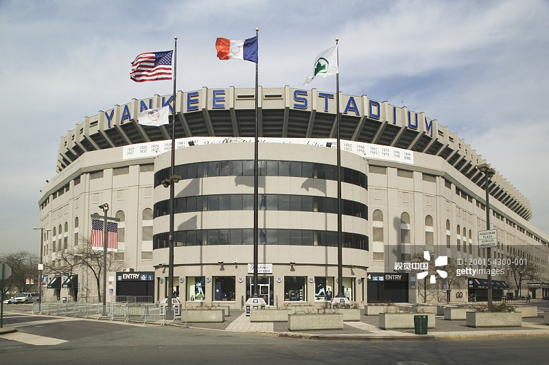 美国纽约市的洋基体育场外观图片素材