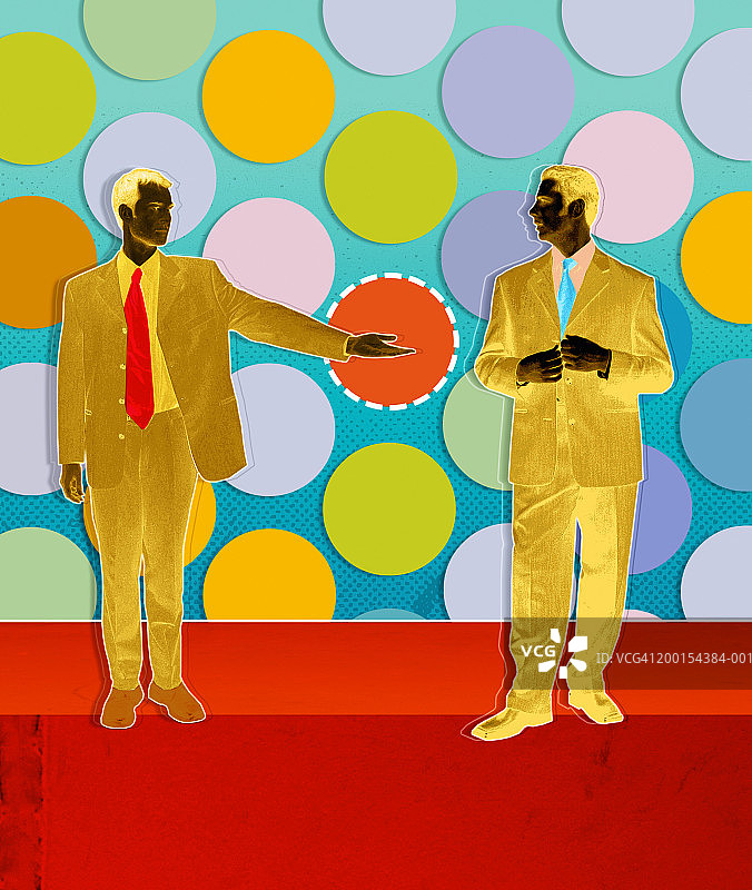 商人向男同事伸出手图片素材