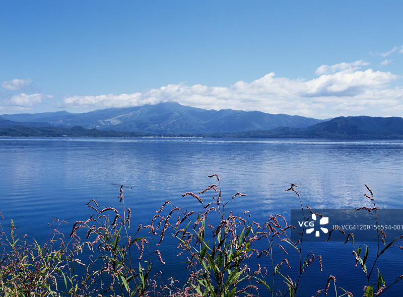 日本秋田县田泽湖图片素材