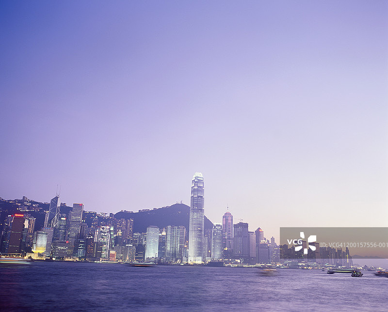 中国香港天际线（傍晚）图片素材