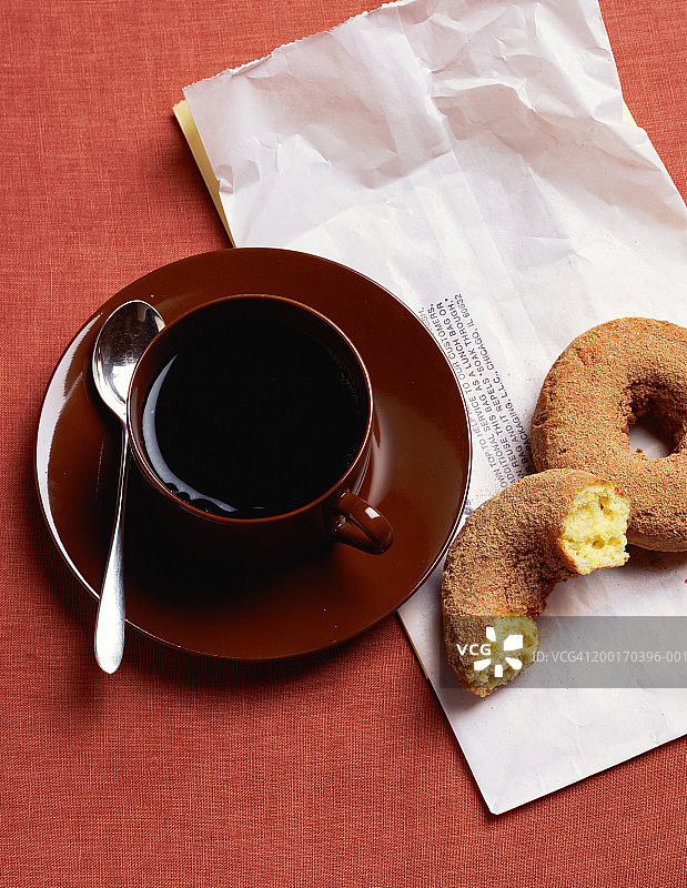 咖啡和甜甜圈图片素材