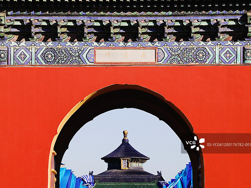 中国北京天坛大门景观图片素材