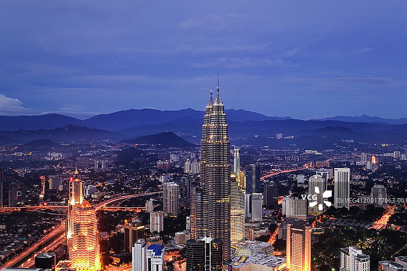 马来西亚吉隆坡黄昏城市景观图片素材