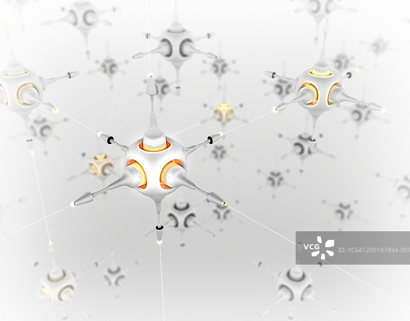 计算机网络节点（数字）图片素材