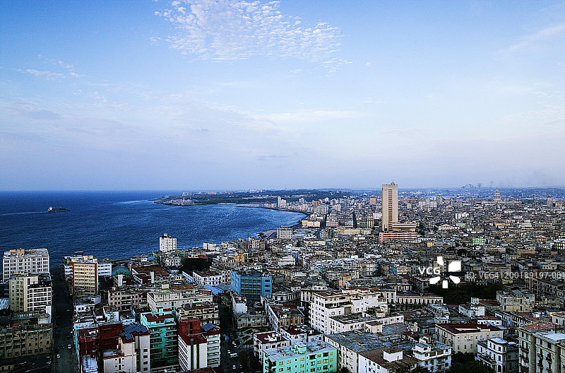 古巴哈瓦那城市景观鸟瞰图片素材