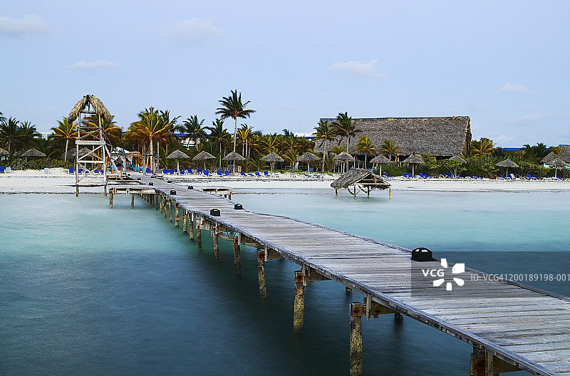 古巴，吉列尔莫礁，码头景观图片素材
