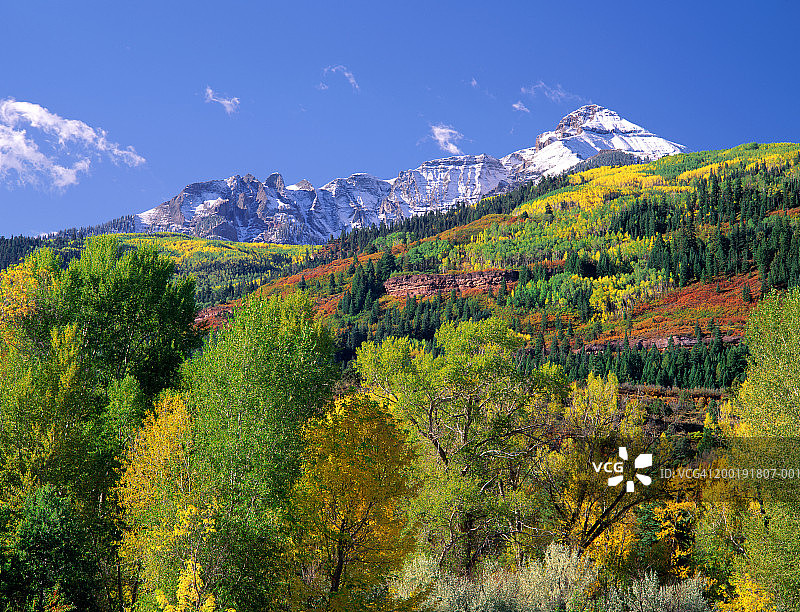 美国科罗拉多州翁帕格雷国家森林秋季景色图片素材