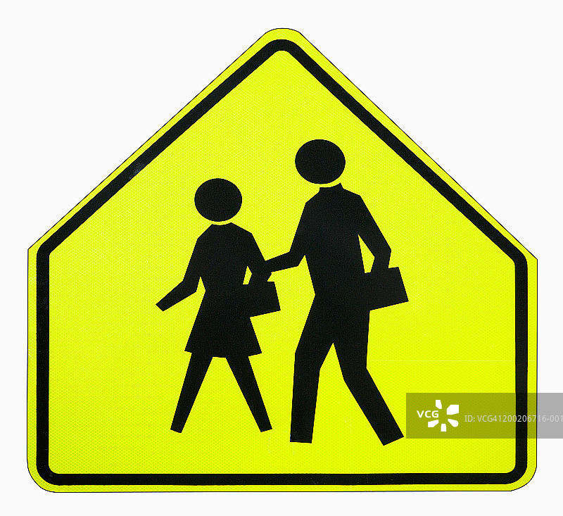 学校路口标志图片素材