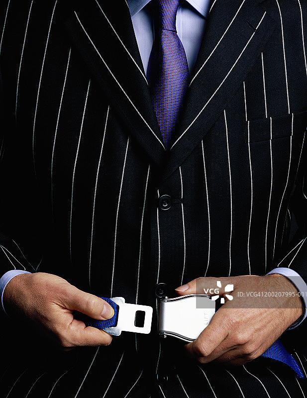 商人系安全带特写图片素材