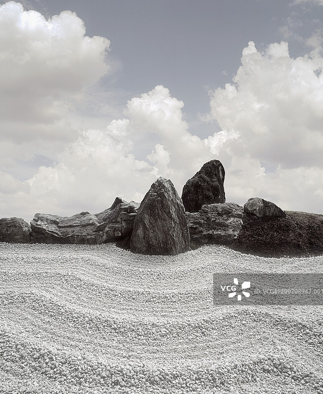 日本京都禅宗花园（数字合成）图片素材