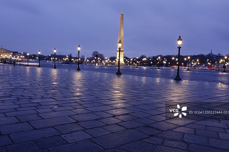 法国巴黎夜景图片素材