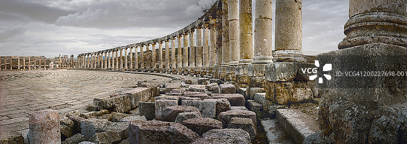 约旦杰拉什罗马广场图片素材