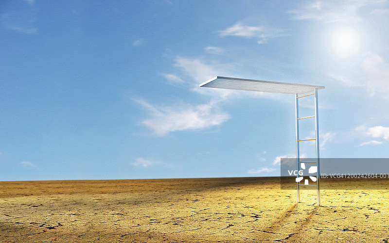 乡村景观中的跳水板（数字合成）图片素材