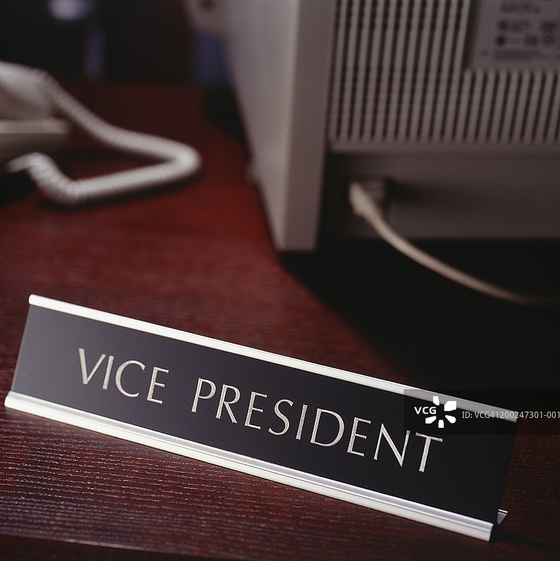 办公桌前签字的副总裁图片素材