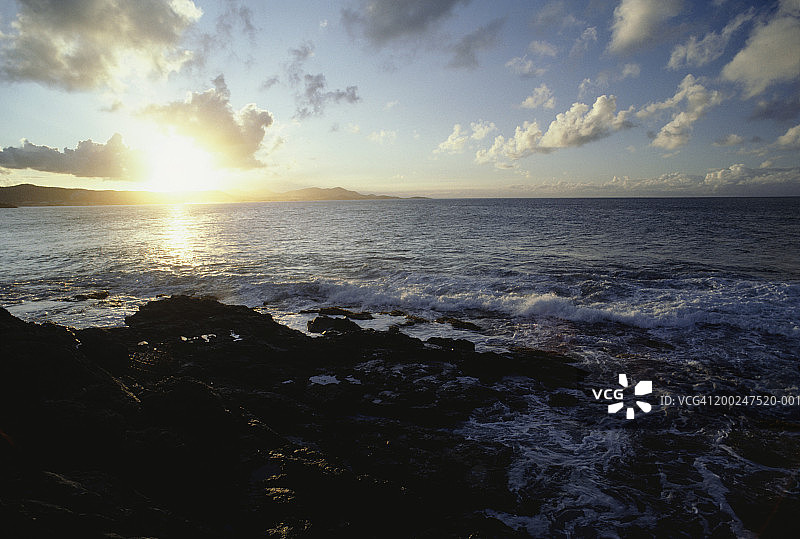 美属维尔京群岛圣克罗伊岛海岸线图片素材