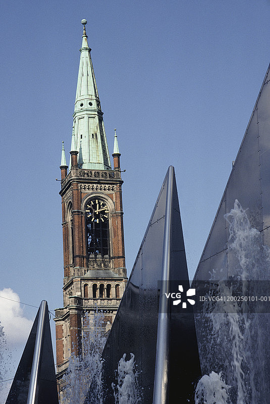 德国杜塞尔多夫圣约翰教堂塔楼图片素材