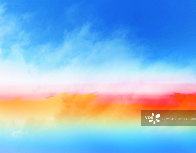 彩色多云天空（数码）图片素材