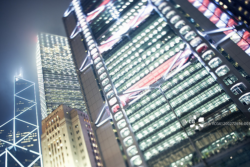 中国香港长江集团中心和中国银行大厦图片素材