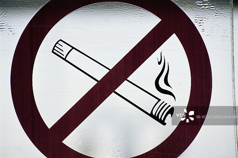 禁止吸烟标志特写图片素材