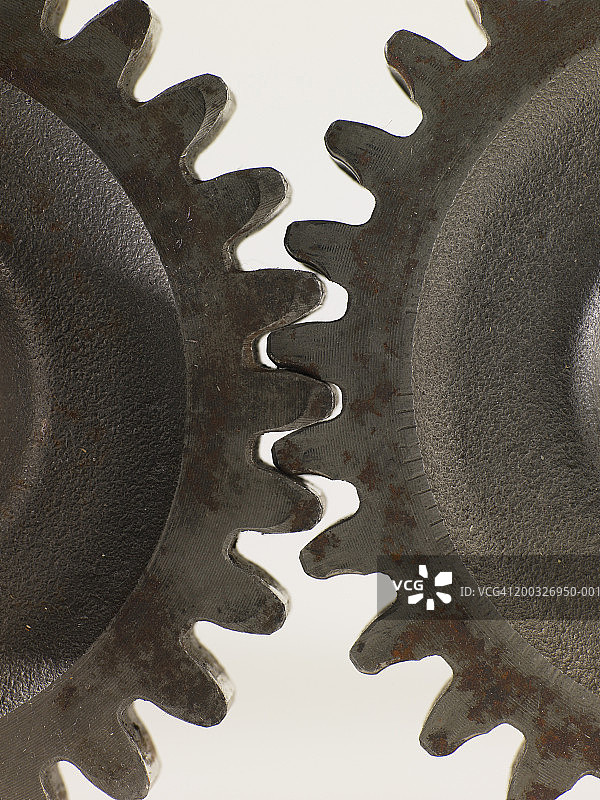 两个齿轮特写图片素材