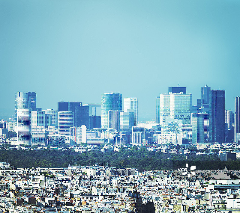 法国巴黎拉德芳斯城市天际线图片素材