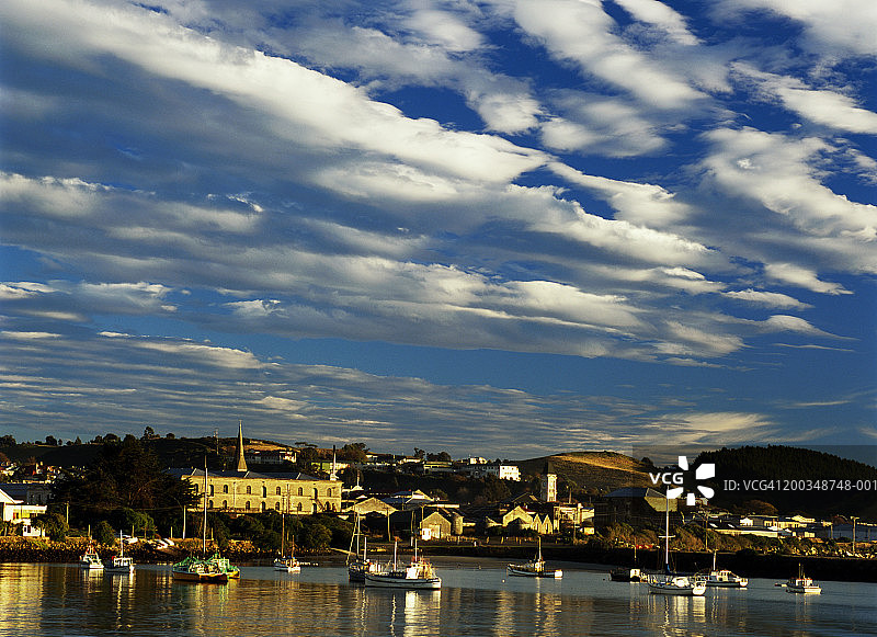 新西兰南岛奥马鲁港图片素材