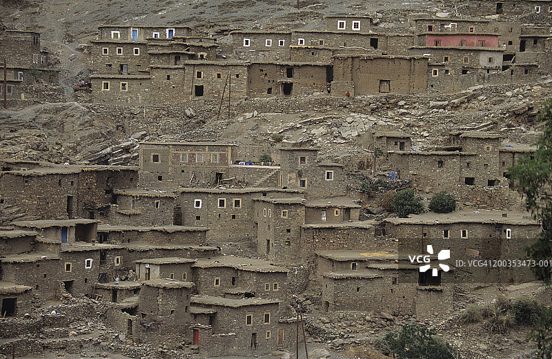 摩洛哥的古代泥土村庄图片素材